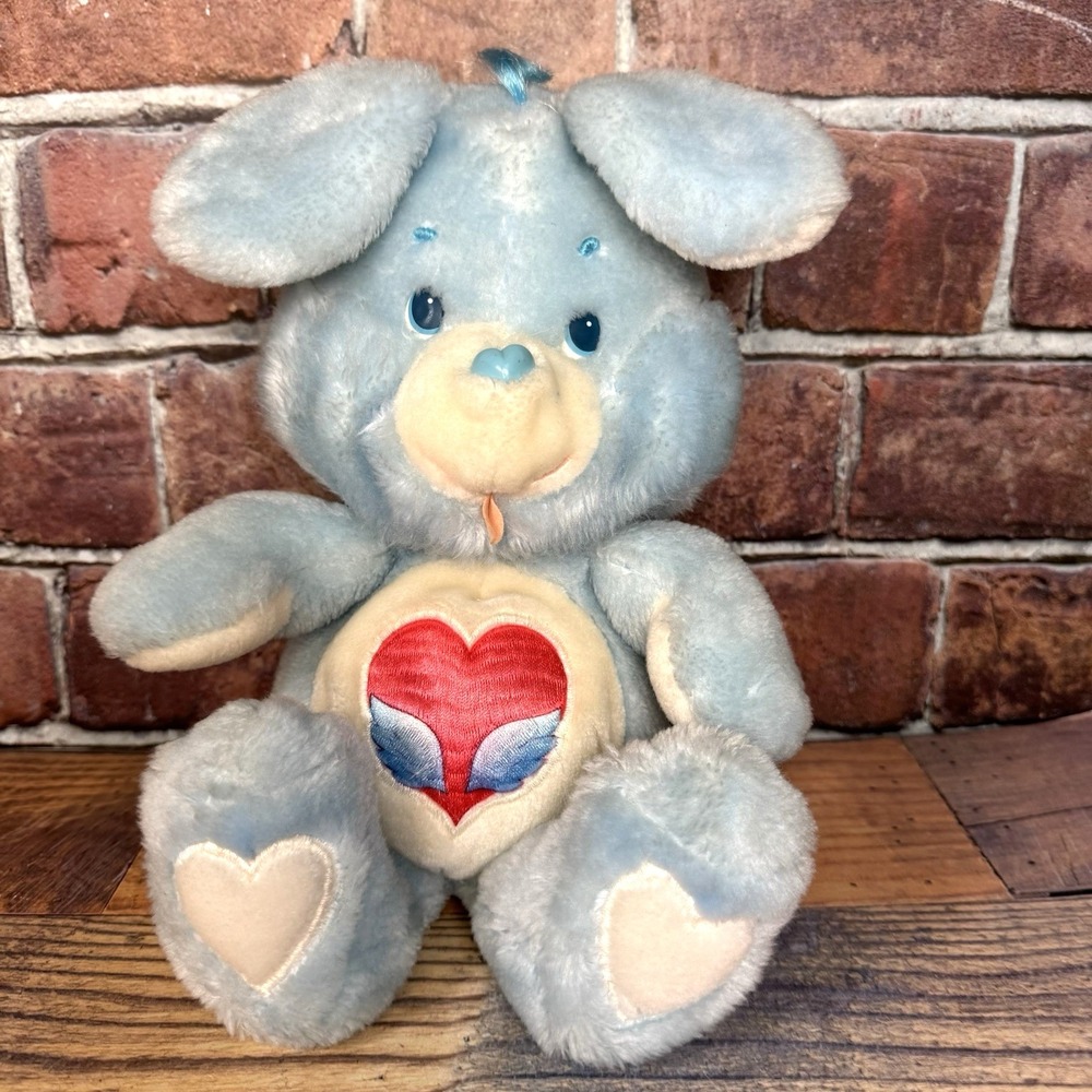 Vintage Care Bear Cousins Plush Swift Heart Rabbit  1984 Kenner Blue Bunny